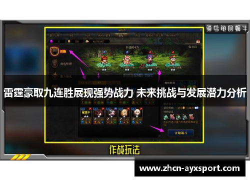 雷霆豪取九连胜展现强势战力 未来挑战与发展潜力分析